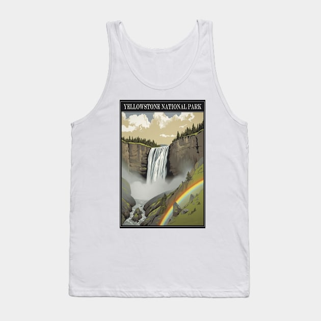 Yellowstone National Park Vintage Poster Tank Top by GreenMary Design